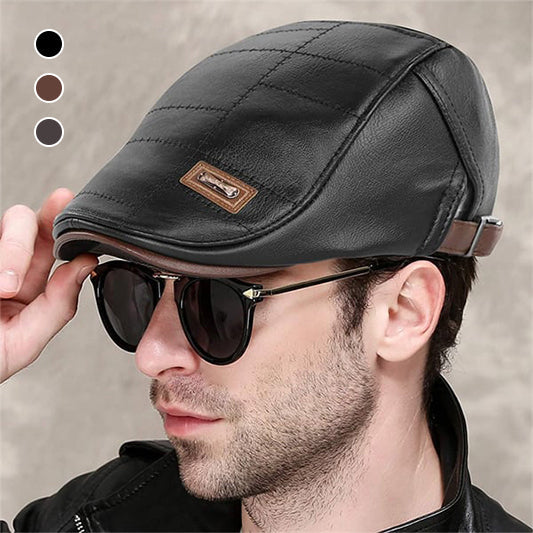 Boina Baret de Cuero – Estilo Clásico