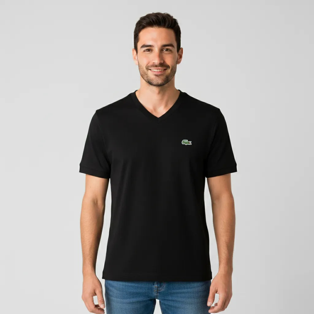 Pack x5 Remeras Cuello en V Lacoste Hombre Algodón Premium™