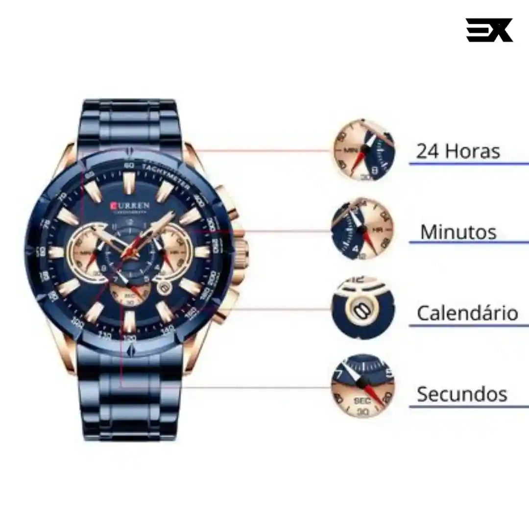Reloj Elegancia Acero Inoxidable – Precisión y Estilo