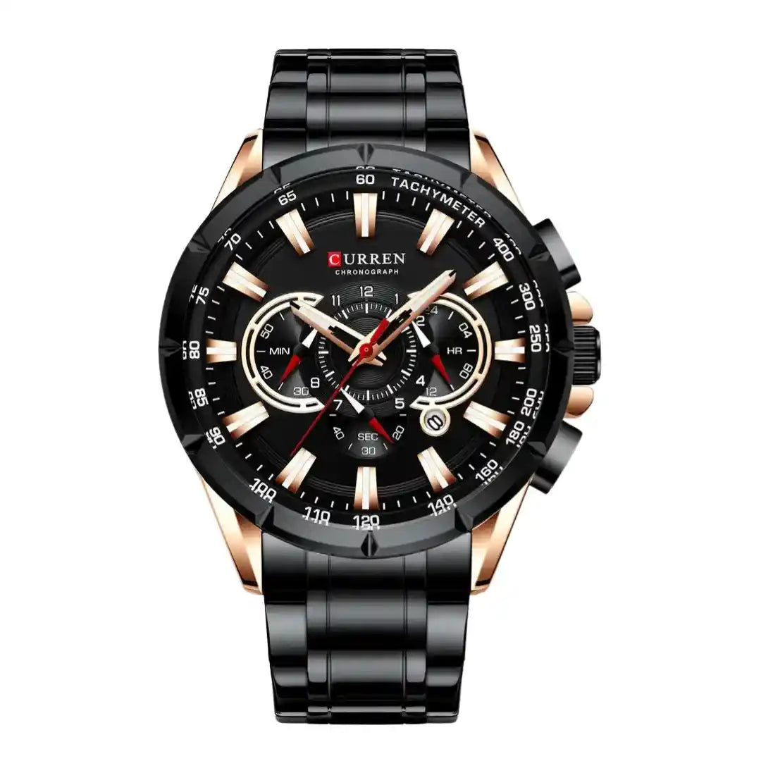 Reloj Elegancia Acero Inoxidable – Precisión y Estilo dorado