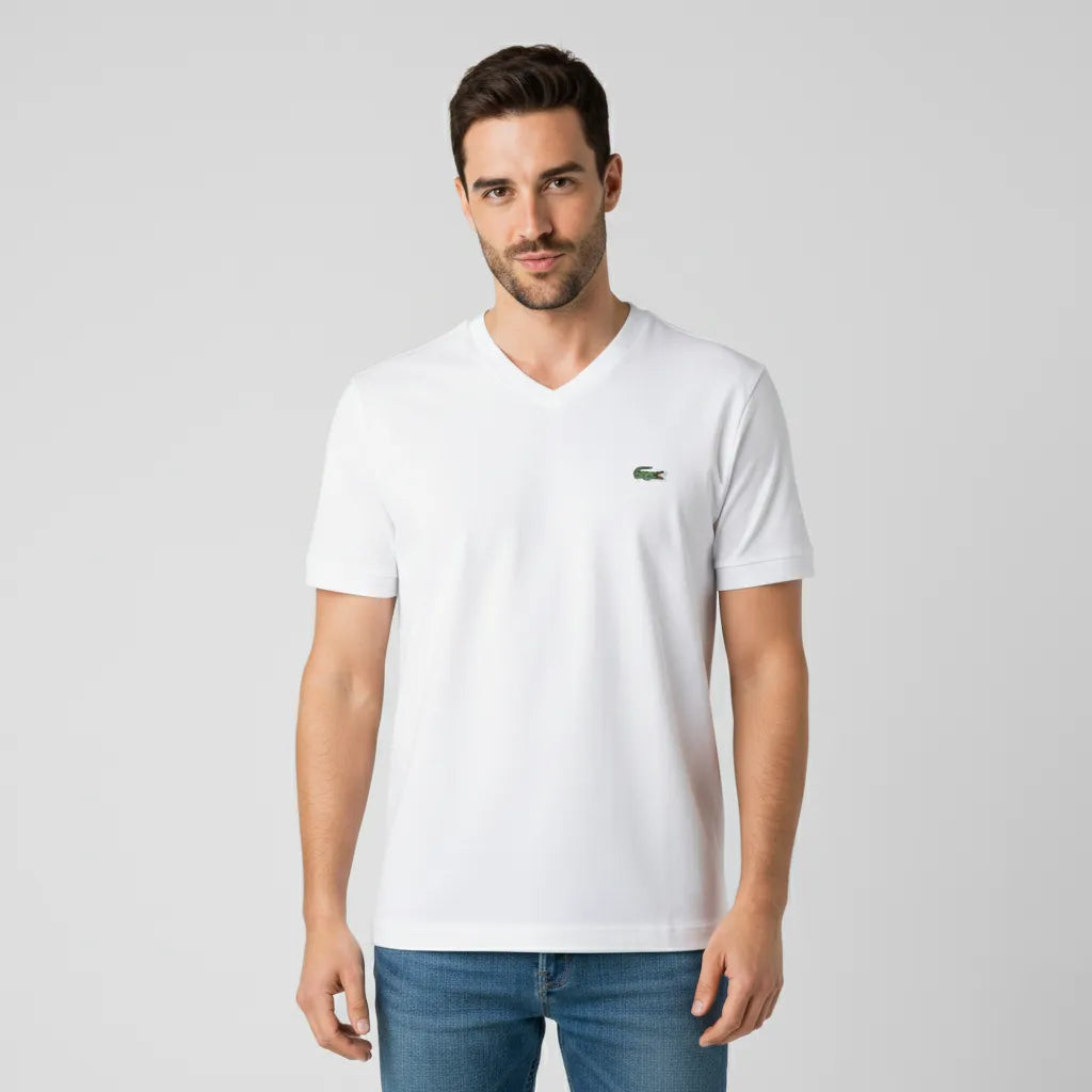 Pack x5 Remeras Cuello en V Lacoste Hombre Algodón Premium™