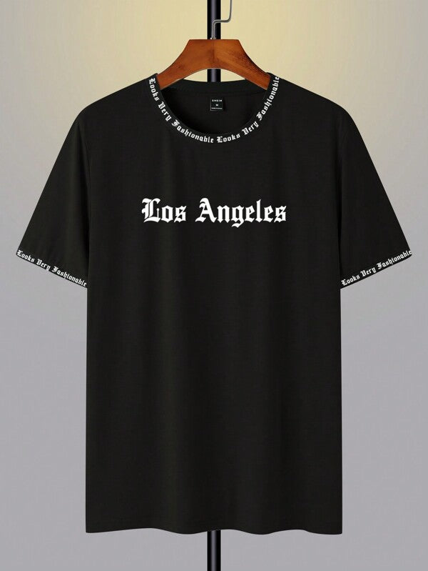 Remera Oversize “Los Angeles” con Ribetes en Contraste – Hombre | Paulo Dybala