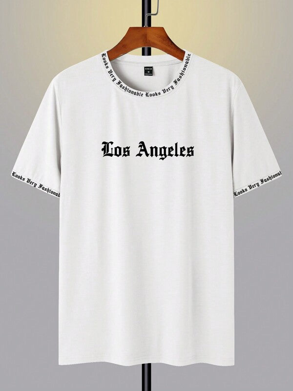 Remera Oversize “Los Angeles” con Ribetes en Contraste – Hombre | Paulo Dybala