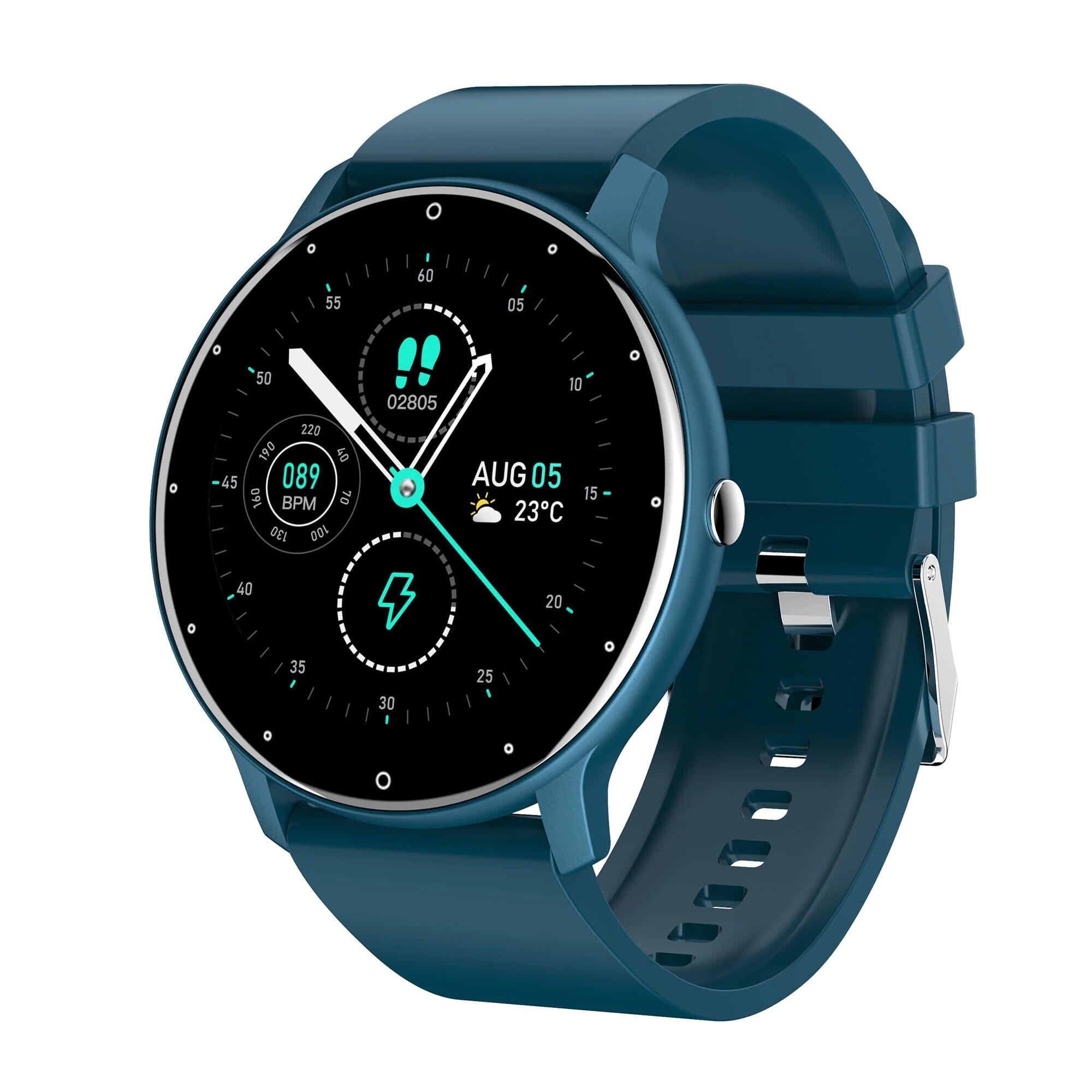 Smartwatch Sport Fit Hombre – Rendimiento y Conexión azul 